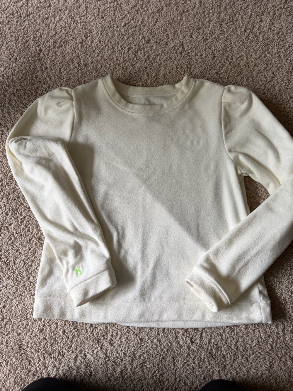 Dudley Stephens Brighton Cream Long-Sleeve Crewneck Top